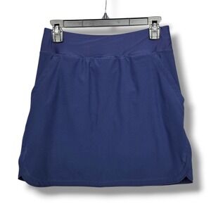 Lands End Quick Dry Board Swim Skirt Womens 2 Blue UPF Lined Shorts